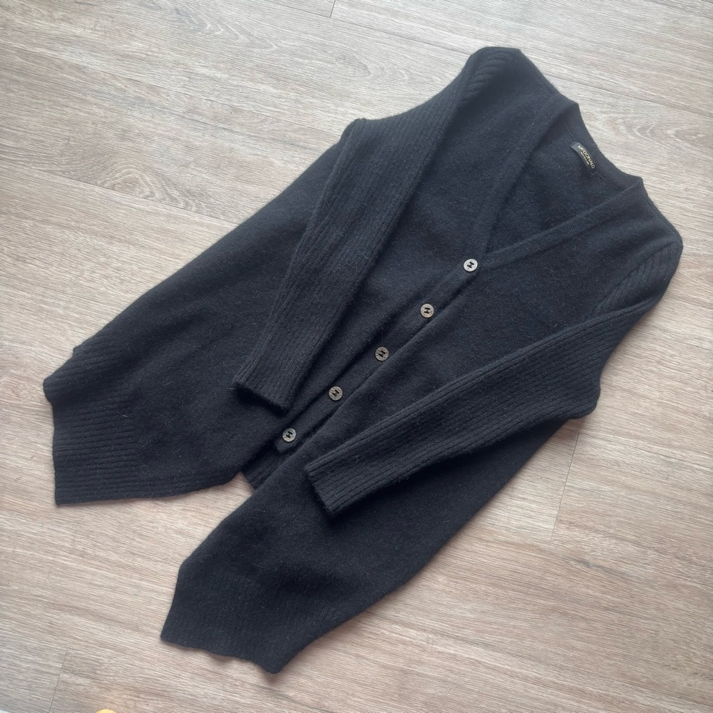 McDonald New Zealand | Fine Duster Cardigan | Wool/Fur/Silk Blend | Size S